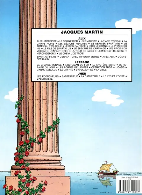 Verso de l'album Alix Tome 3 L'île maudite