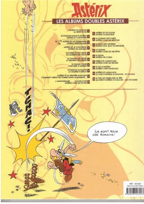 Verso de l'album Astérix Tomes 9 et 10 Astérix et les normands / Astérix légionnaire