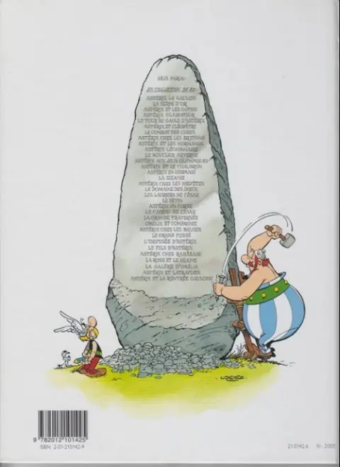Verso de l'album Astérix Tome 10 Astérix légionnaire
