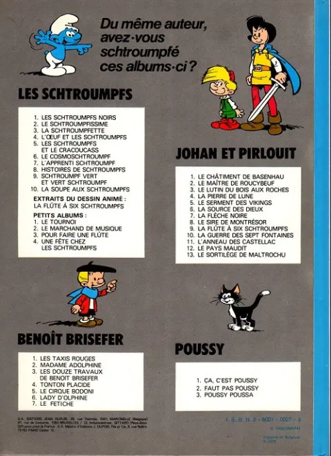 Verso de l'album Benoît Brisefer Tome 3 Les douze travaux de Benoît Brisefer
