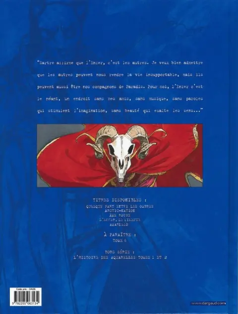 Verso de l'album Blacksad Tome 4 L'enfer, le silence
