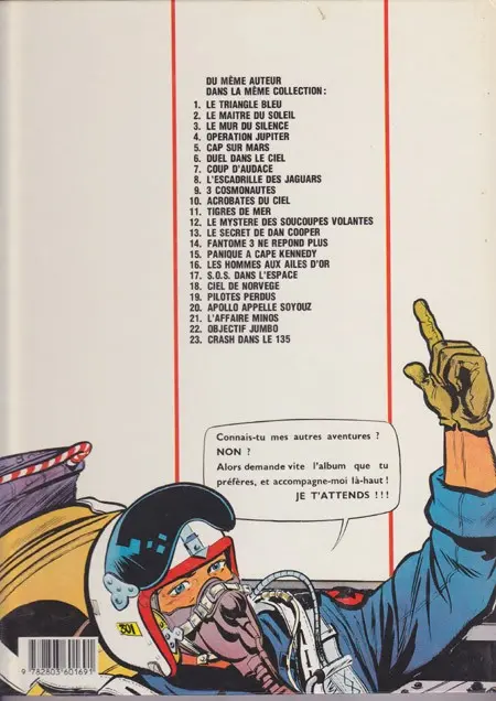 Verso de l'album Les aventures de Dan Cooper Tome 1 Le triangle bleu