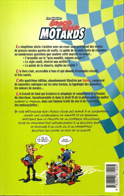 Verso de l'album Le Guide gros-gaz des motards