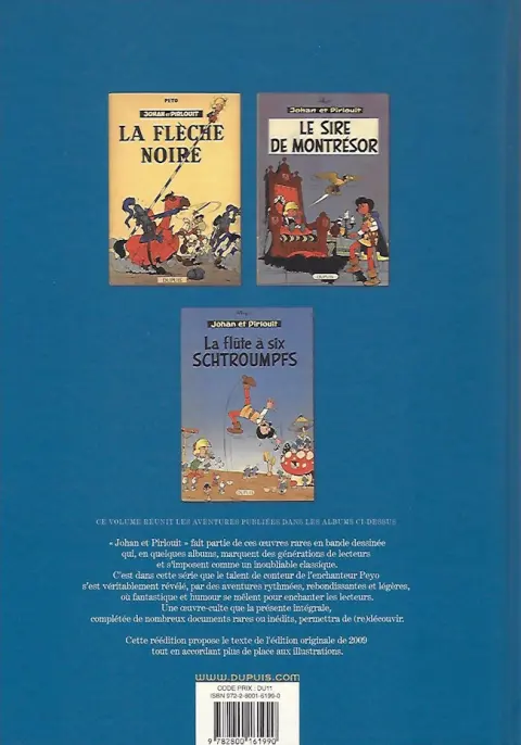 Verso de l'album Johan et Pirlouit Intégrale Tome 3 Brigands et malandrins