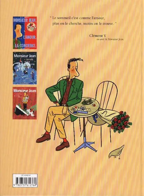 Verso de l'album Monsieur Jean Tome 2 Les nuits les plus blanches