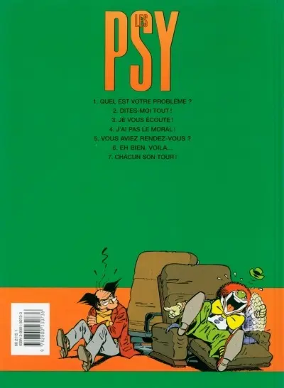 Verso de l'album Les Psy Tome 4 J'ai pas le moral !