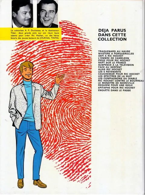 Verso de l'album Ric Hochet Tome 3 Défi à Ric Hochet