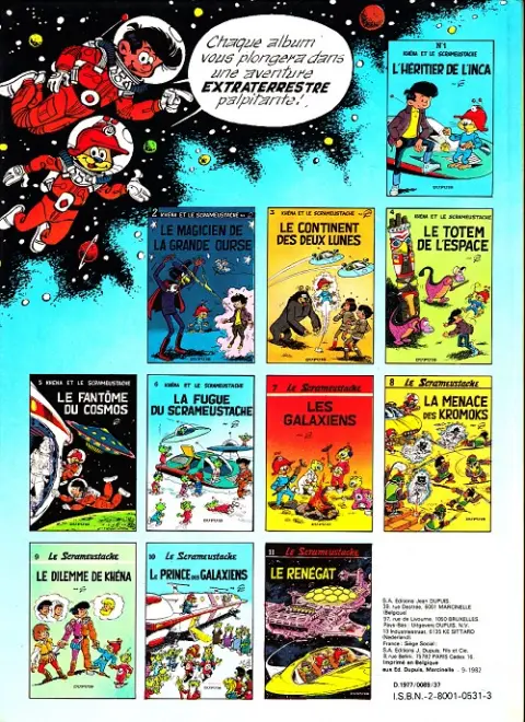 Verso de l'album Le Scrameustache Tome 4 Le totem de l'espace