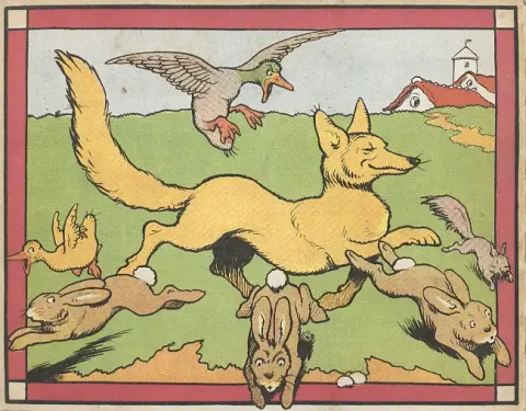 Verso de l'album Maître Renard