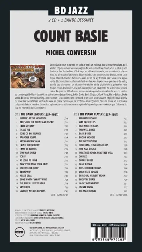 Verso de l'album BD Jazz Count Basie