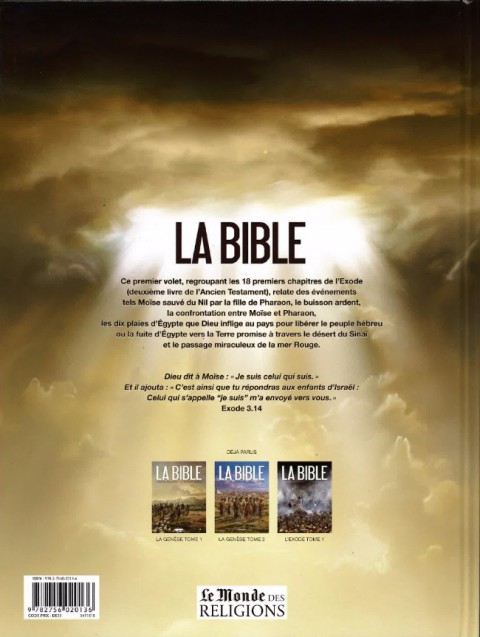 Verso de l'album La Bible - L'Ancien Testament Tome 3 L'Exode 1re partie