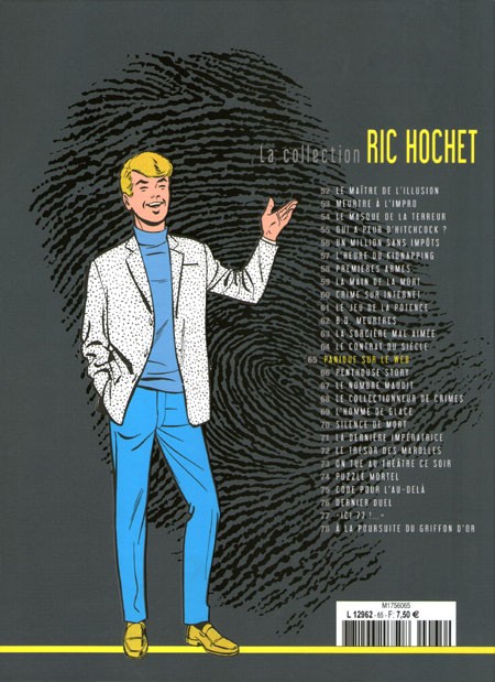 Verso de l'album Ric Hochet La collection Tome 65 Panique sur le Web