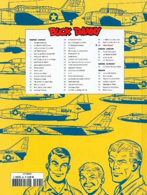 Verso de l'album Buck Danny Tome 40 La reine fantôme Ghost Queen