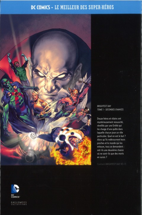 Verso de l'album DC Comics - Le Meilleur des Super-Héros Hors-série Premium Volume 4 Brightest Day - Tome 1 - Secondes Chances