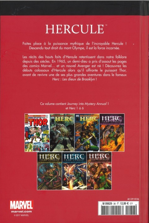 Verso de l'album Le meilleur des Super-Héros Marvel Tome 36 Hercule