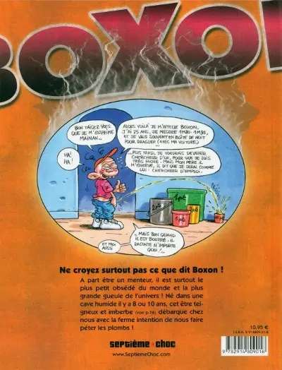 Verso de l'album Les aventures du p'tit Boxon Tome 1 Délinquance juvénile