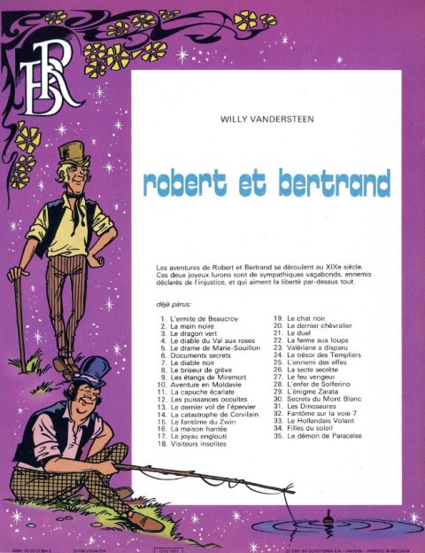 Verso de l'album Robert et Bertrand Tome 35 Le démon de Paracelse