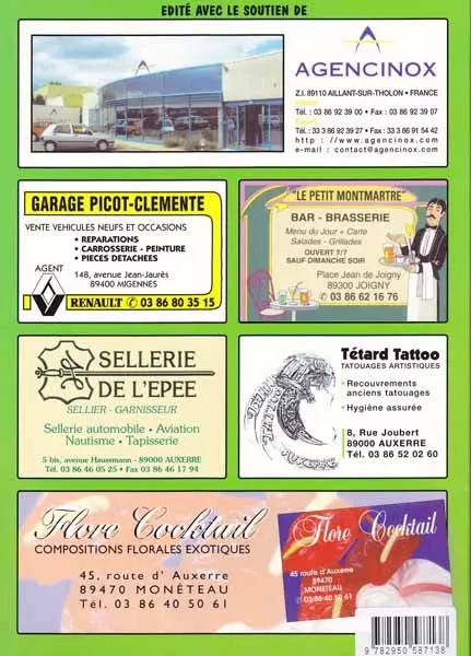 Verso de l'album Tintin Les couvertures de Zinzin