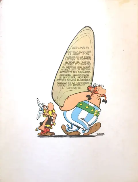 Verso de l'album Astérix Tome 6 Astérix et Cléopâtre