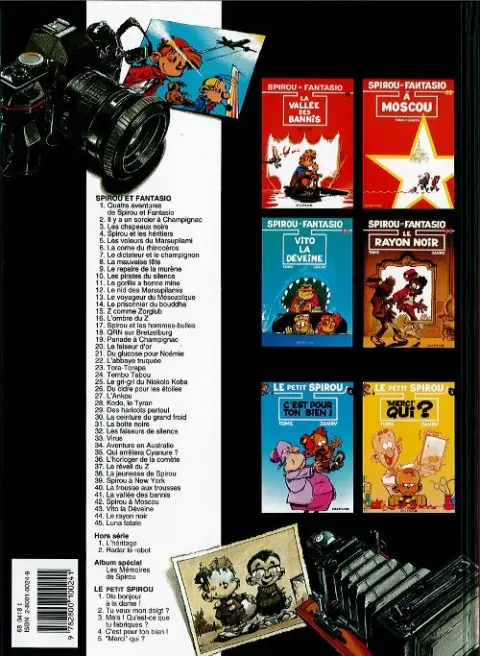 Verso de l'album Spirou et Fantasio Tome 22 L'abbaye truquée