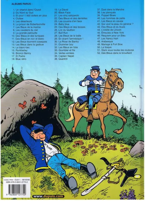 Verso de l'album Les Tuniques Bleues Tome 42 Qui veut la peau du général ?