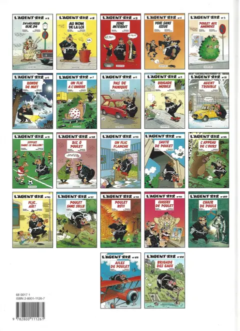 Verso de l'album L'Agent 212 Tome 5 Poulet aux amendes