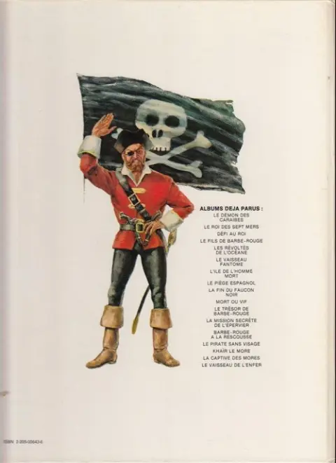 Verso de l'album Barbe-Rouge Tome 14 Le pirate sans visage