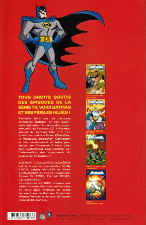 Verso de l'album Batman : L'Alliance des héros Tome 3 Le chevalier d'émeraude