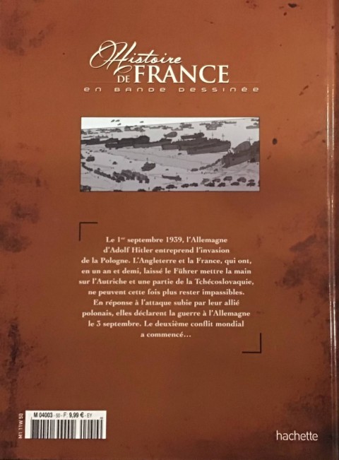 Verso de l'album Histoire de France en bande dessinée Tome 52 La drôle de guerre et l'occupation 1939-1944