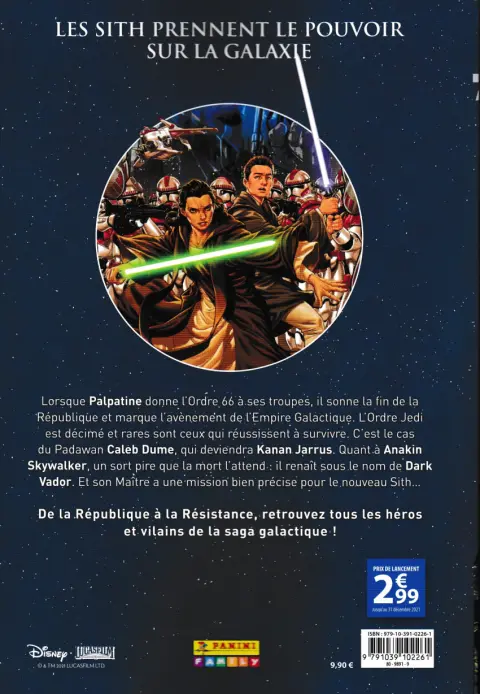 Verso de l'album Star Wars - Chroniques d'une Galaxie Lointaine Tome 2 L'Avènement de l'Empire