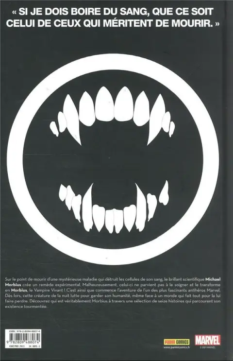 Verso de l'album Je suis Morbius