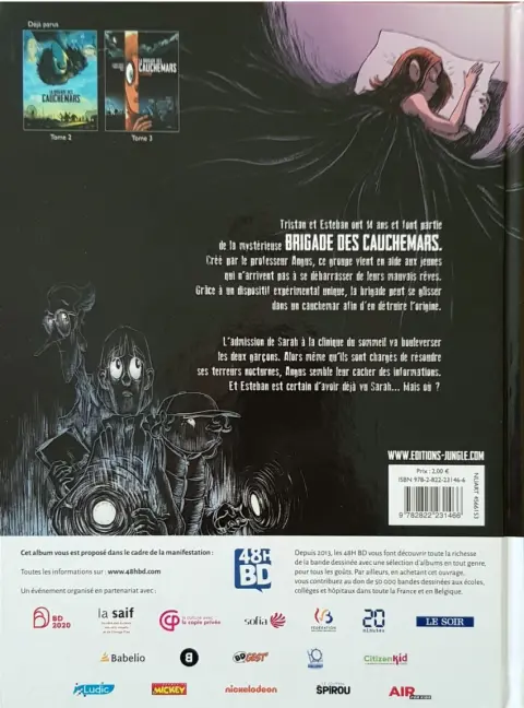 Verso de l'album La Brigade des cauchemars Tome 1 Sarah