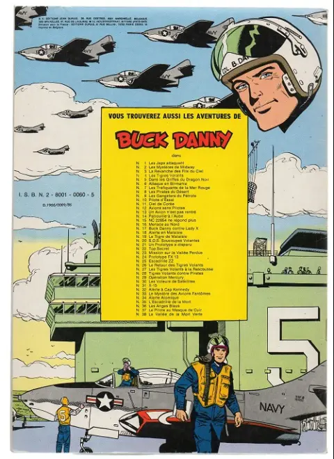 Verso de l'album Buck Danny Tome 23 Mission vers la vallée perdue