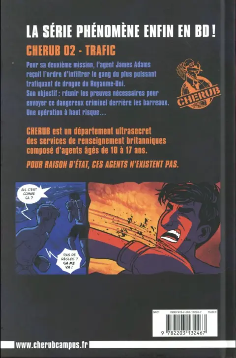Verso de l'album Cherub Mission 2 Trafic