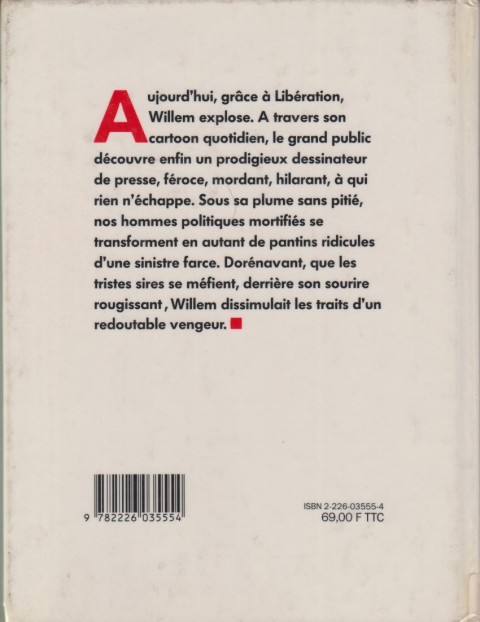Verso de l'album Willem à Libération