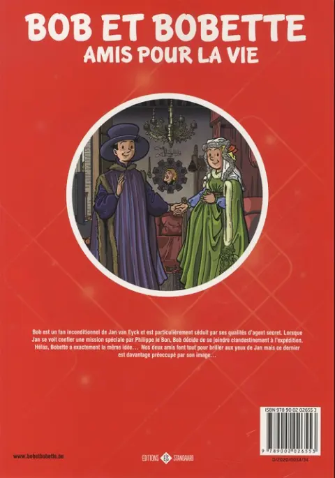 Verso de l'album Bob et Bobette Tome 351 Le Van Eyck volatilisé