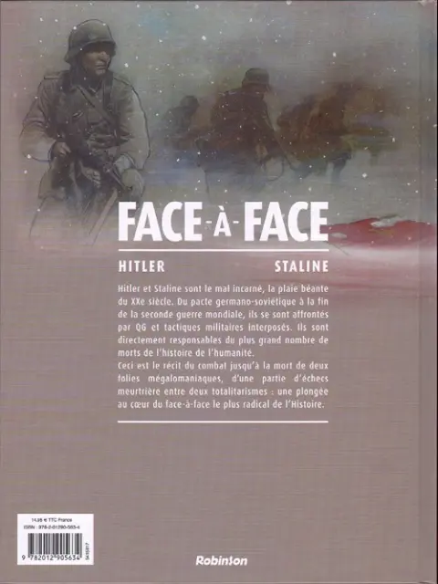 Verso de l'album Face-à-face 1 Hiltler - Staline