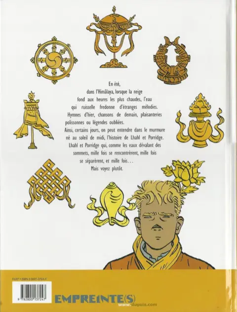 Verso de l'album Le Bouddha d'Azur Tome 1/2