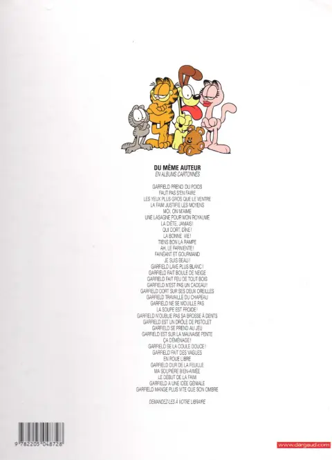 Verso de l'album Garfield Tome 29 En roue libre