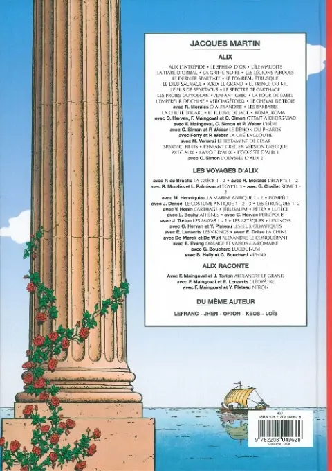 Verso de l'album Alix Tome 30 La conjuration de Baal