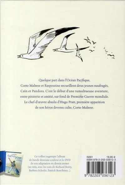 Verso de l'album Corto Maltese Tome 1 La ballade de la mer salée