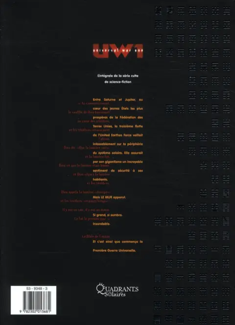 Verso de l'album Universal War One L'intégrale