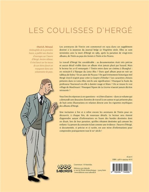 Verso de l'album Les Coulisses d'Hergé Les coulisses d'Hergé