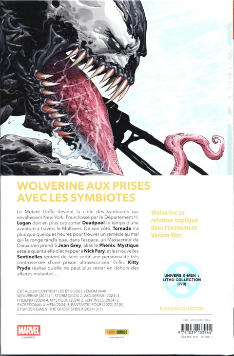 Verso de l'album X-Men 07