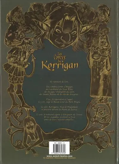 Verso de l'album Les contes du Korrigan Livre quatrième La pierre de justice