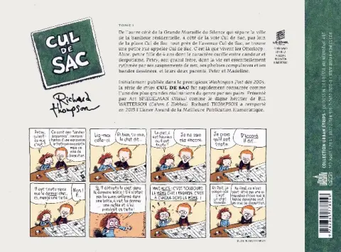 Verso de l'album Cul de Sac Tome 1