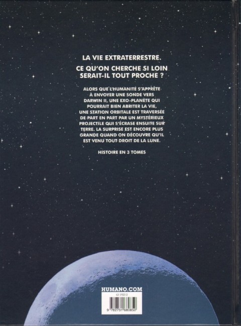 Verso de l'album Exo Tome 1/3 Darwin II