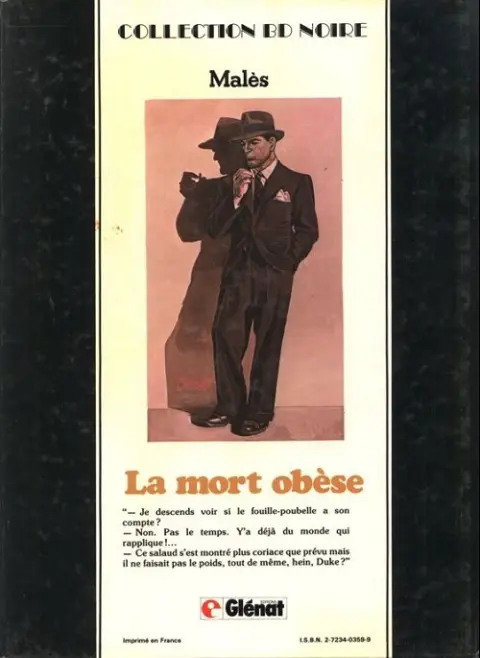 Verso de l'album Franck Weiss Tome 1 La mort obèse