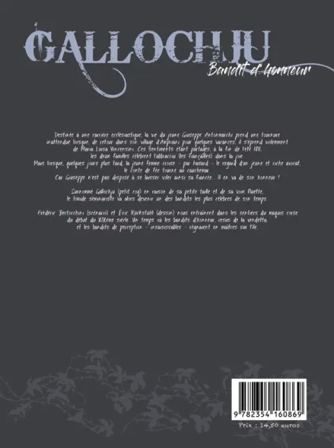 Verso de l'album Gallochju, bandit d'honneur