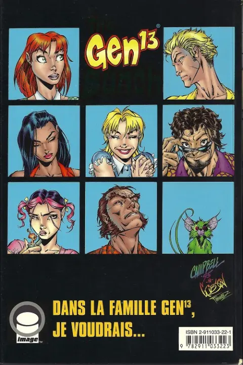 Verso de l'album Gen13 Volume 4